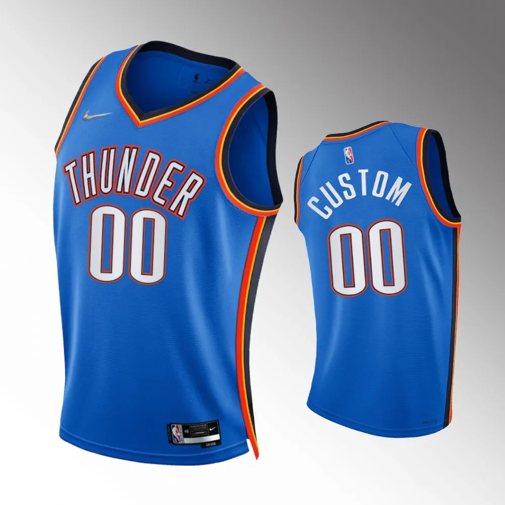 Thunder Blue Custom Jersey nike personalized - Nike Thunder Blue