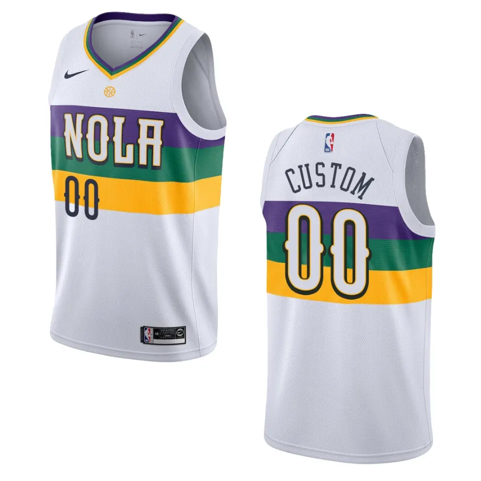 Pelicans NOLA White Custom Jersey - Nike Association Edition