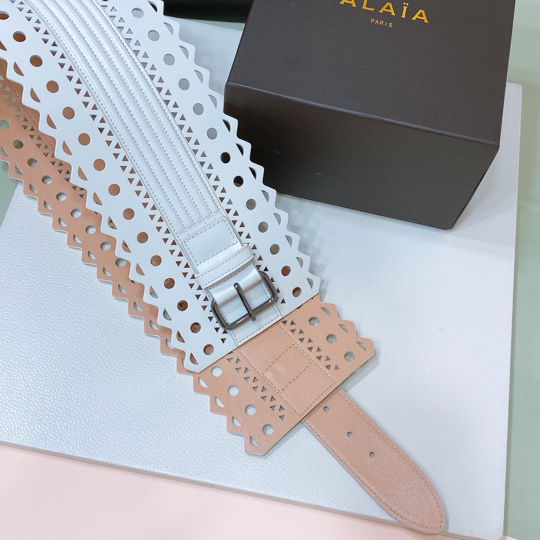 Alaïa 1992 CORSET VIENNE WAVE LUX CALFSKIN BELT