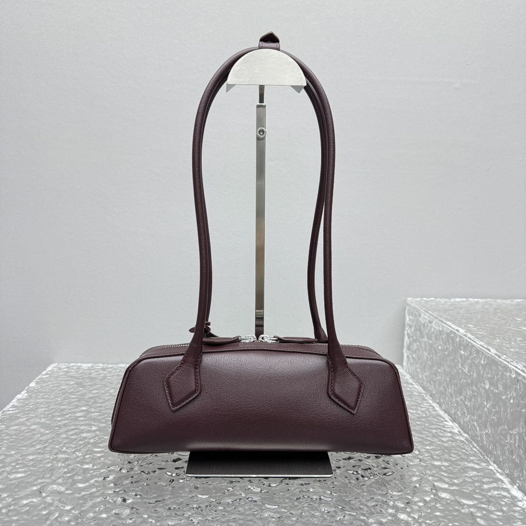 Alaïa Burgundy Small Le Teckel Shoulder Bag in LeatherAlaia  000613