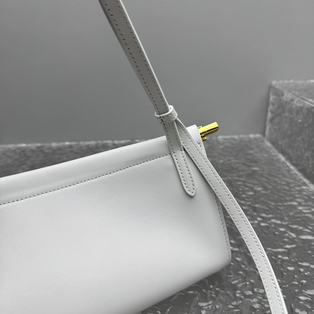 Alaïa East West S Shoulder Bag in White  Alaia002514