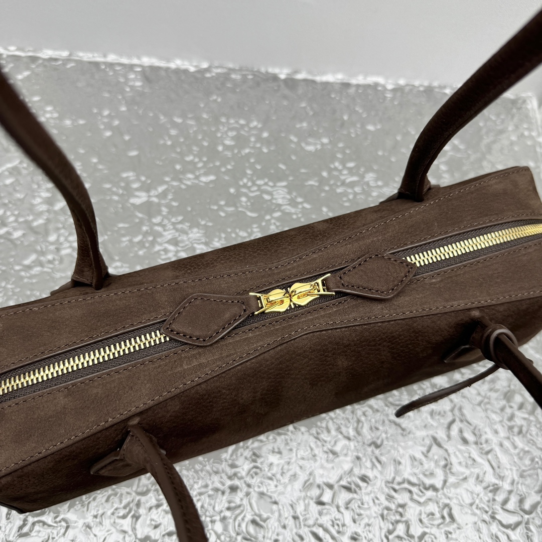 Alaïa Medium Le Teckel Suede Shoulder Bag - brown Alaia00499