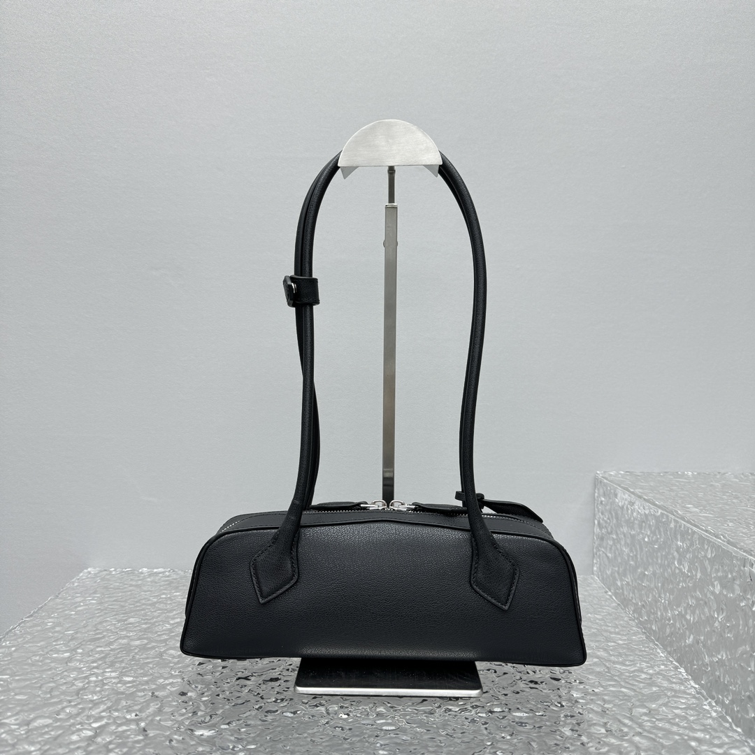 ALAIA Goatskin Small Le Teckel Bag Black 1623458