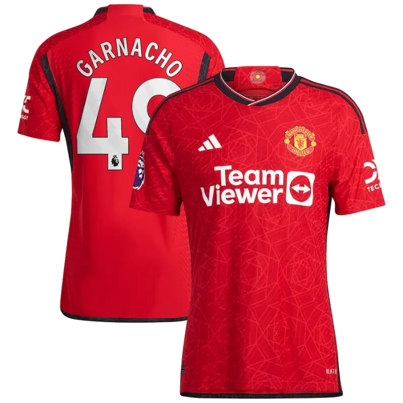 Adidas Garnacho Man United Jersey - Red #49 Home Kit