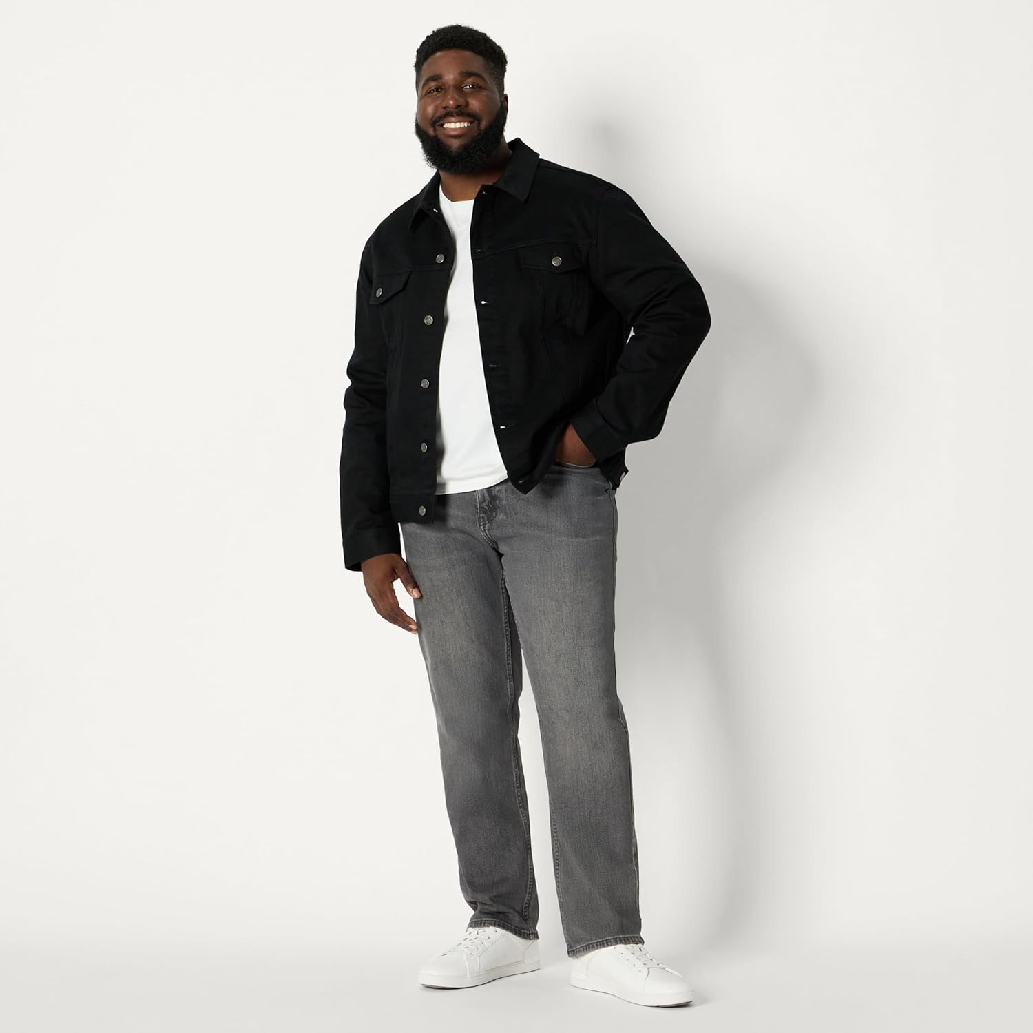 Amazon Essentials Men’s Low Stretch Regular-Fit Denim Jacket