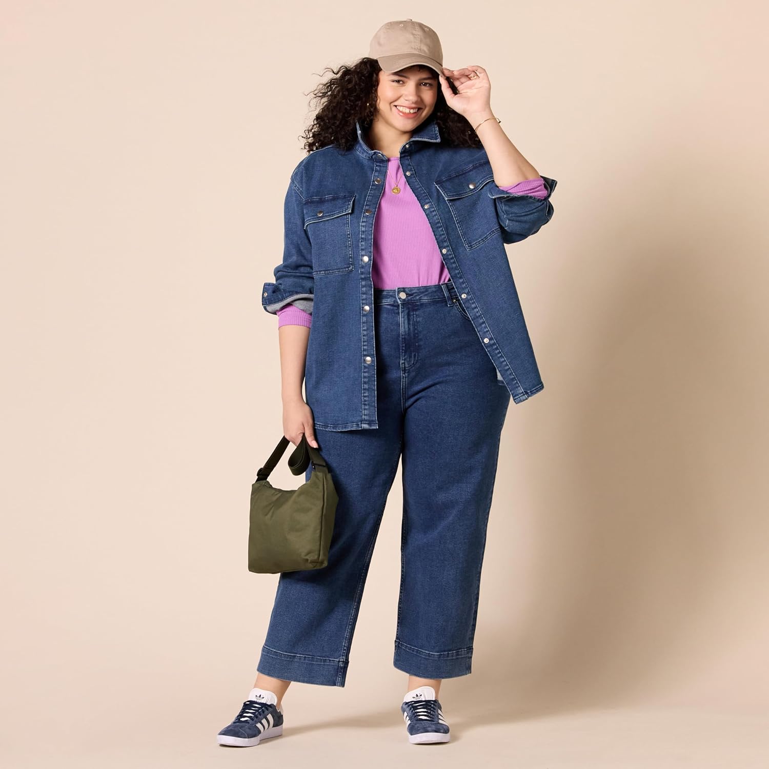 Amazon Essentials Women’s Oversized-Fit Heavyweight Denim Shirt Jacket