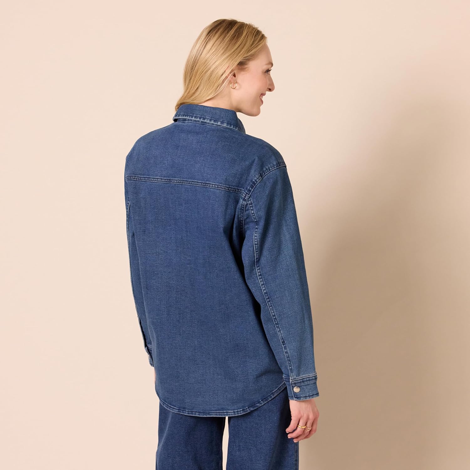Amazon Essentials Women’s Oversized-Fit Heavyweight Denim Shirt Jacket