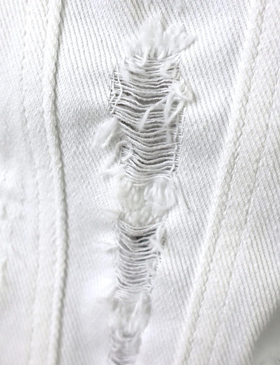 AMEBELLE Jean Jacket for Women Long Puff Sleeve Distressed Crop Denim Jackets Top