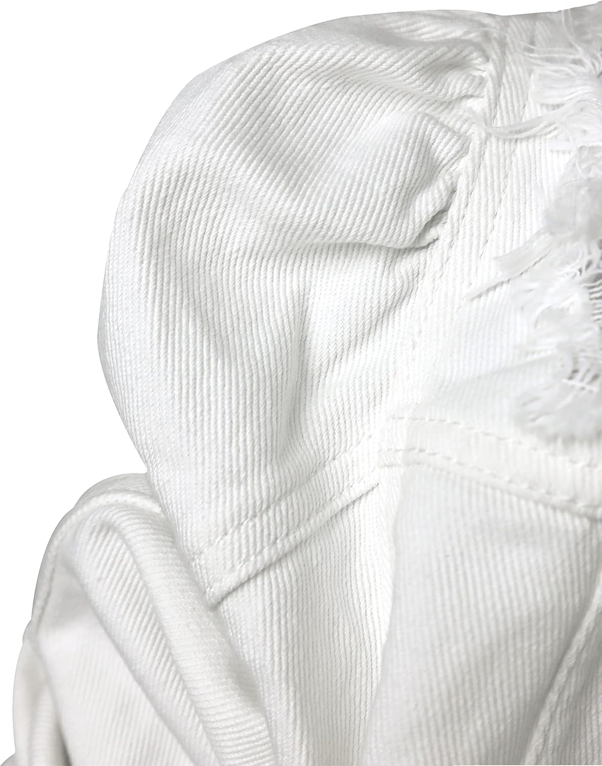 AMEBELLE Jean Jacket for Women Long Puff Sleeve Distressed Crop Denim Jackets Top