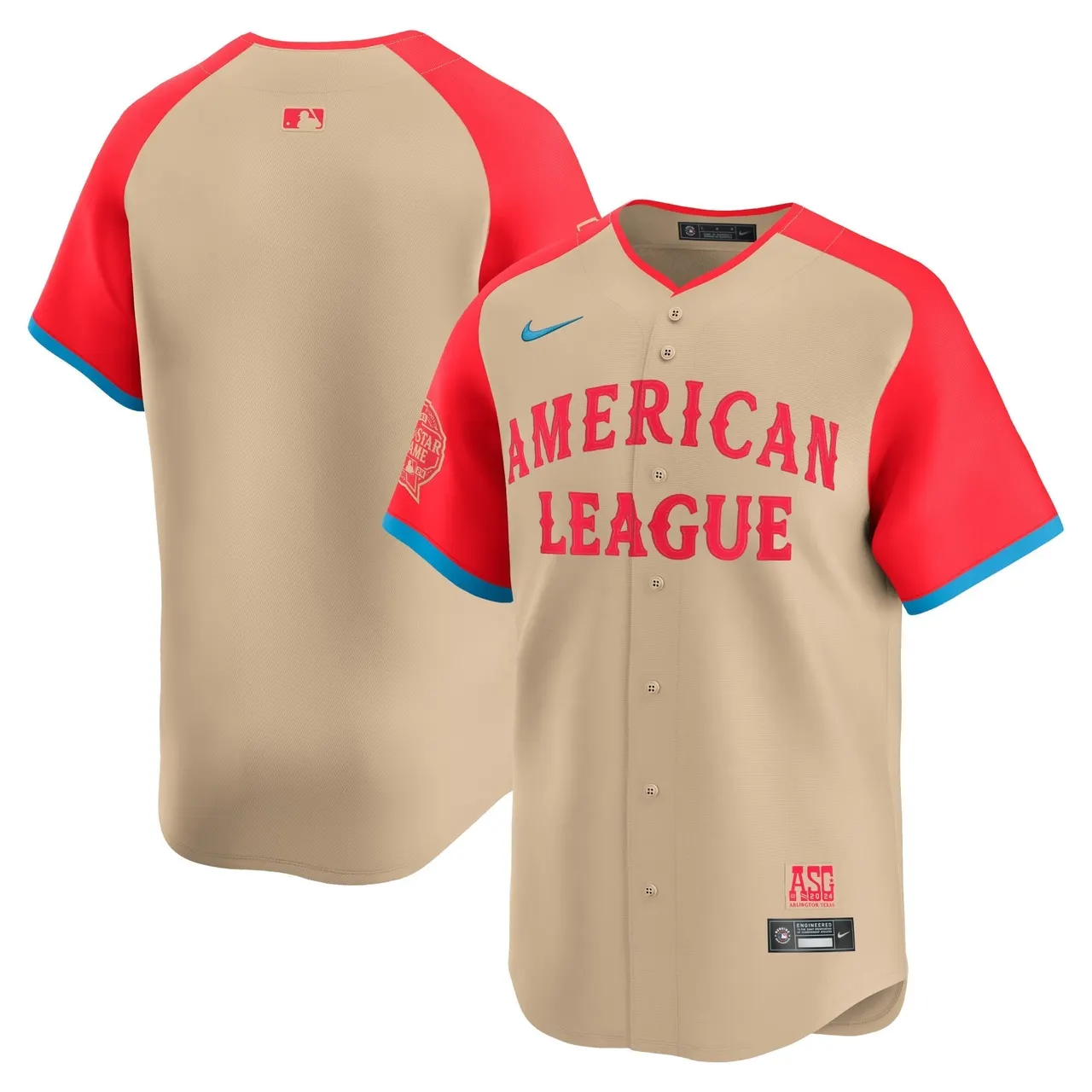 Nike Beige Red All-Star Jersey - Nike American League All-Star 2024