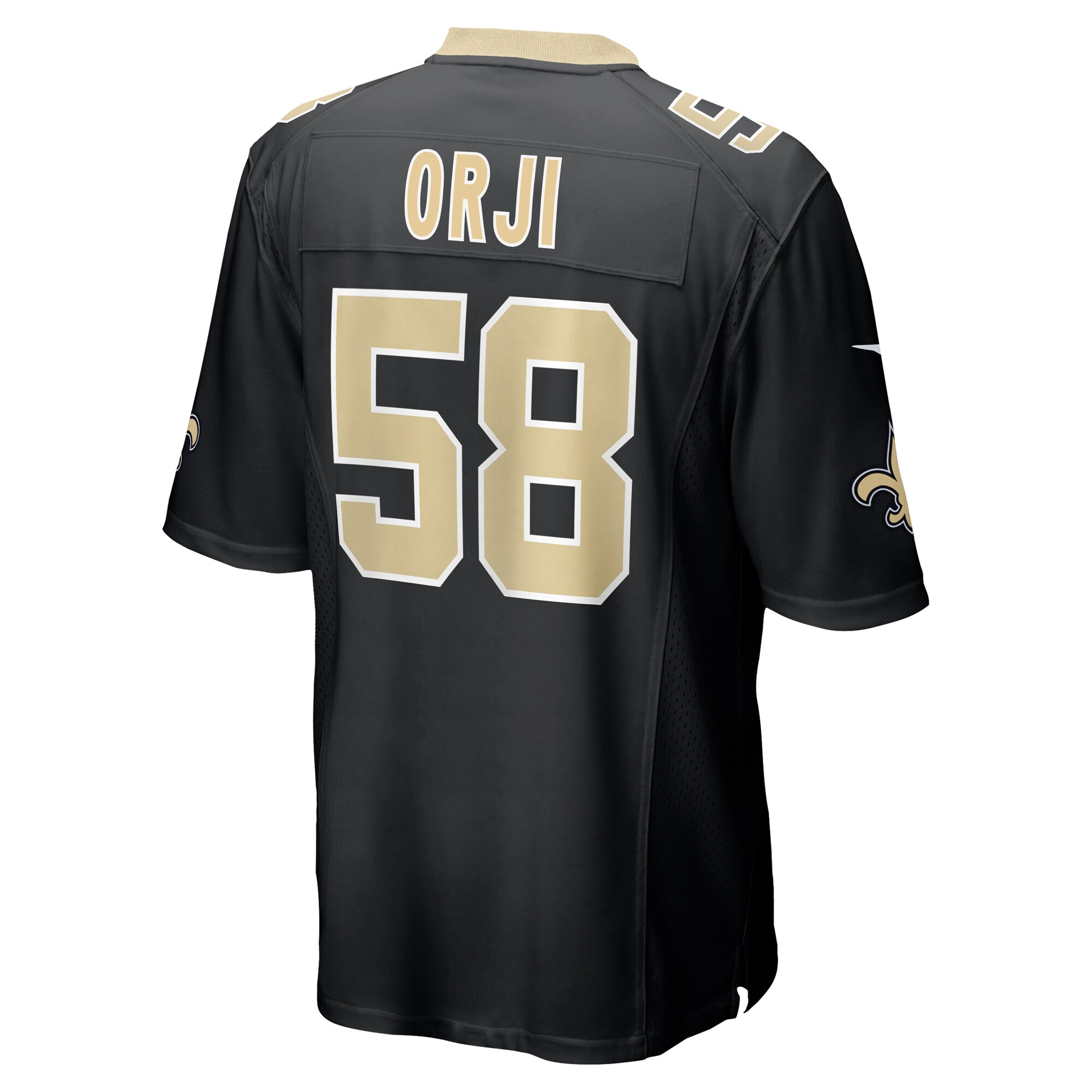Anfernee Orji New Orleans Saints Nike Team Game Jersey -  Black