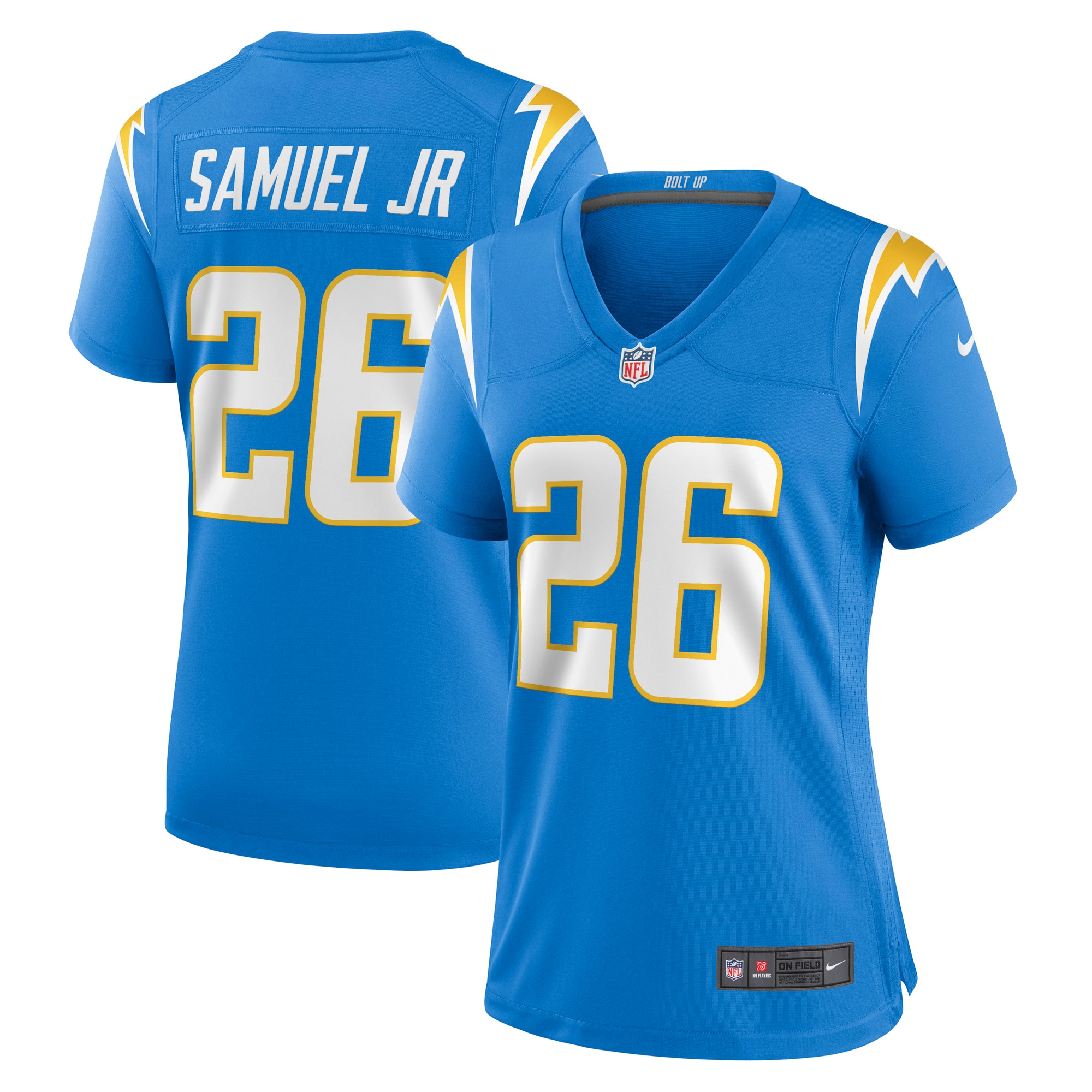 Asante Samuel Jr. Los Angeles Chargers Nike Women’s Game Player Jersey – Powder Blue