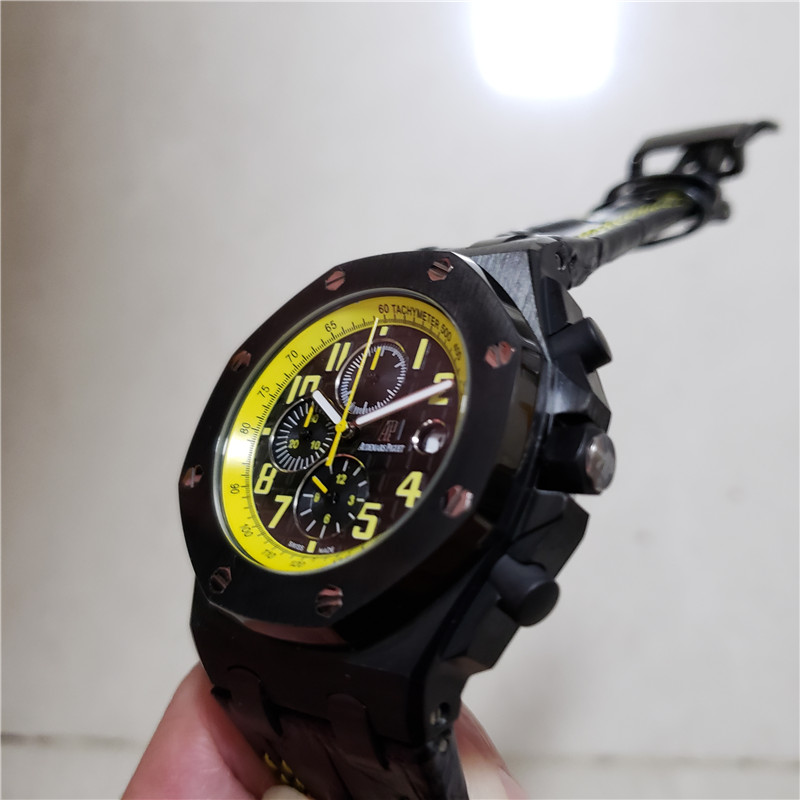 Alternative view of Black Yellow Audemars Piguet - Audemars Piguet Black Yellow Dial
