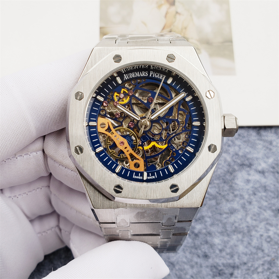 AP Blue Skeleton Steel Watch - Audemars Piguet Blue Skeleton - Steel