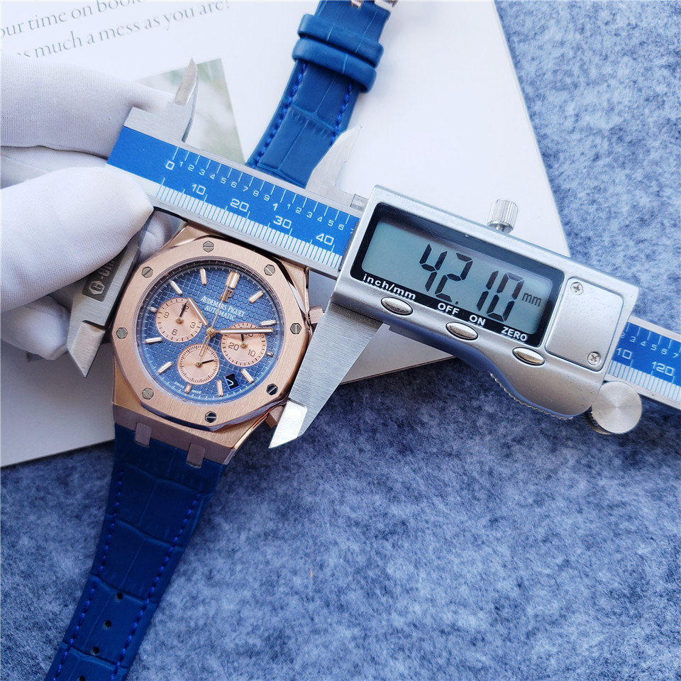 Alternative view of Audemars Piguet Blue Rose Gold - Audemars Piguet Blue Dial Rose Gold