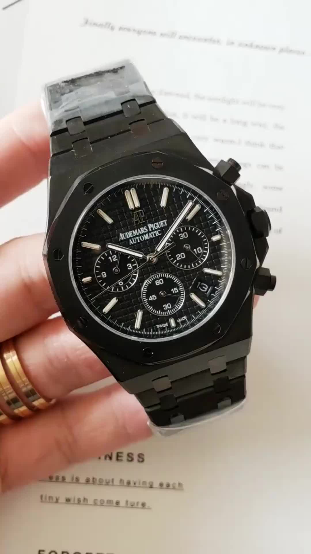 Royal Oak All Black - Audemars Piguet Chronograph Watch