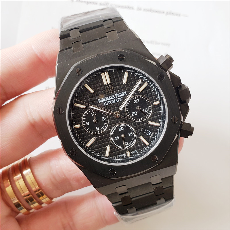 Royal Oak All Black - Audemars Piguet Chronograph Watch - Image 7