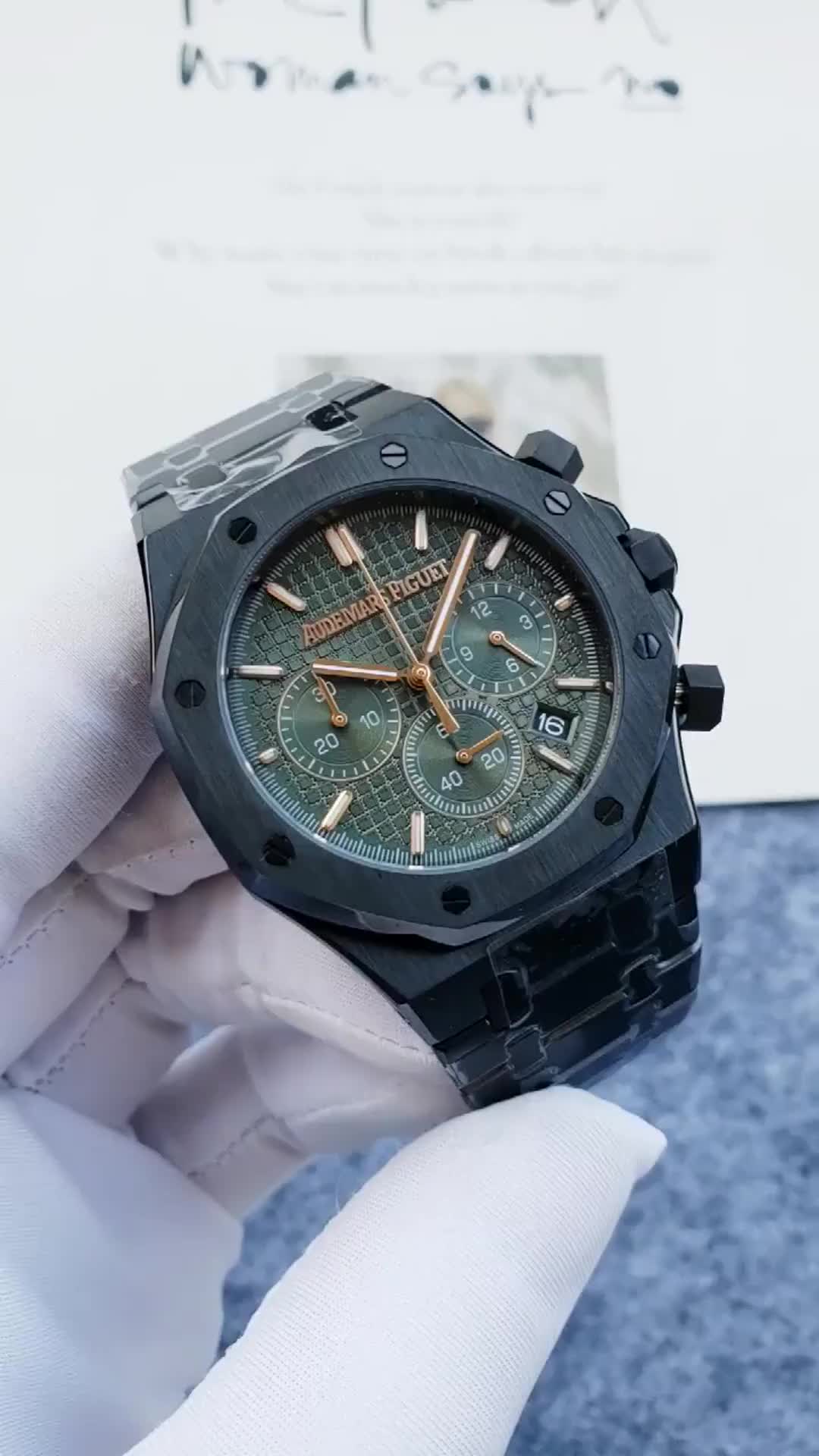 AP Black Ceramic Green Chronograph - Audemars Piguet Black Ceramic