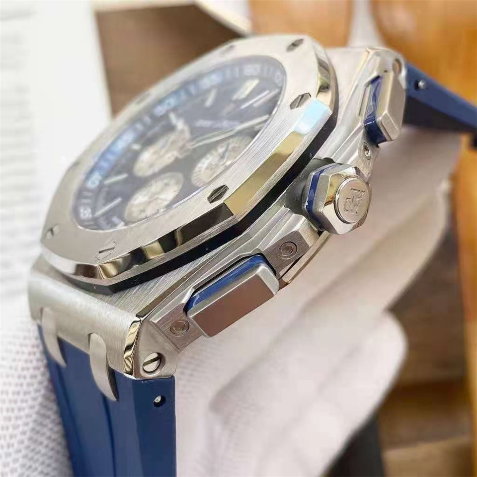 Audemars Piguet Royal Oak Offshore Chronograph 42mm Blue AP 26480ti Full Set