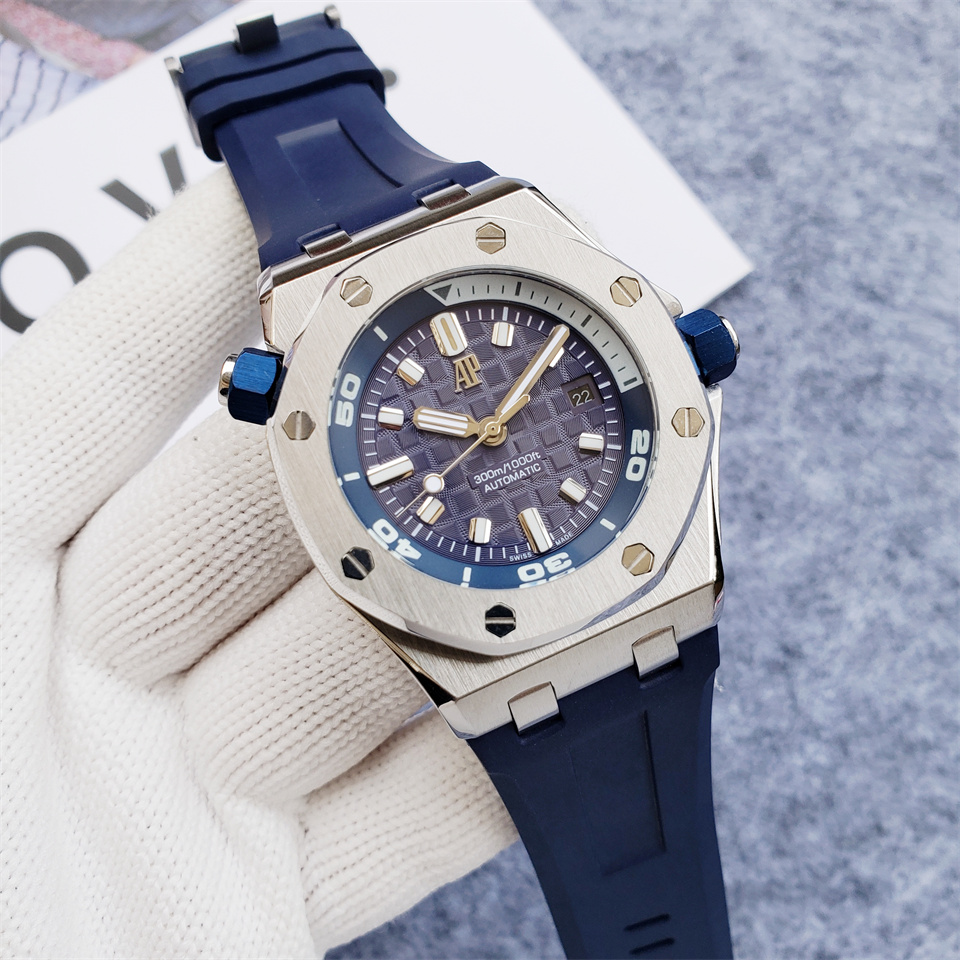 AP Royal Oak Offshore Blue - Steel Case Rubber Strap