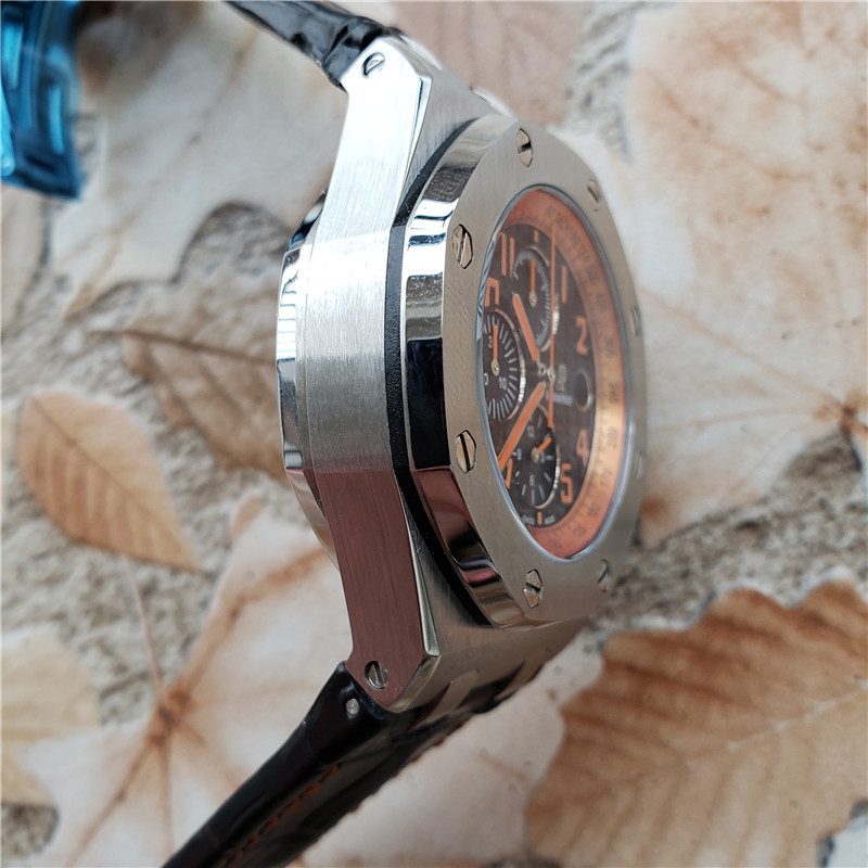 Alternative view of AP Orange Leather Watch - AP Royal Oak Offshore Orange - Black Leather