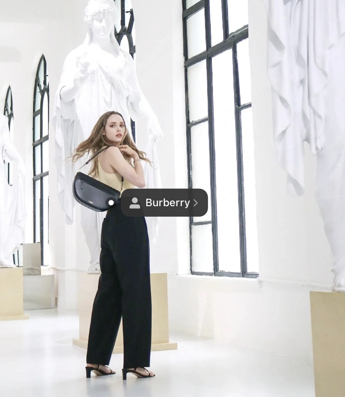 bag Burberry Medium Leather Olympia Bag 'Black' Burberry  00919