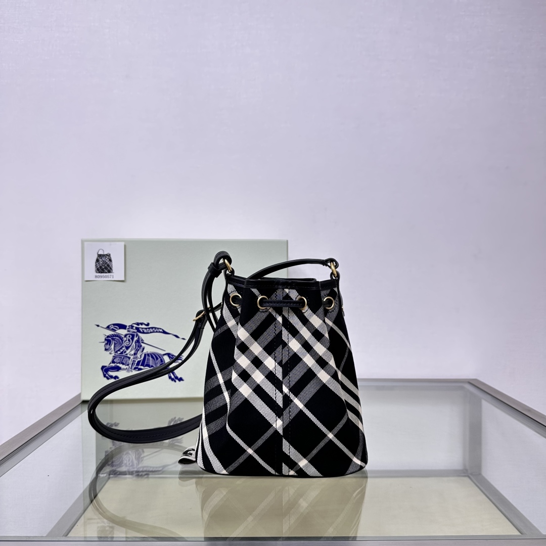 bag Burberry Mini Check Bucket Bag 'Black' 80950571 BURBERRY  04249