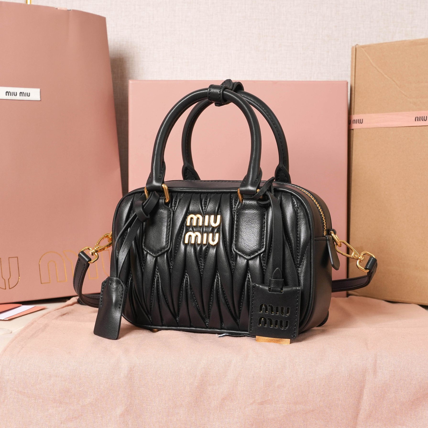 bag Vai Miu Miu Wander Matelassé Leather Bag 5BC108