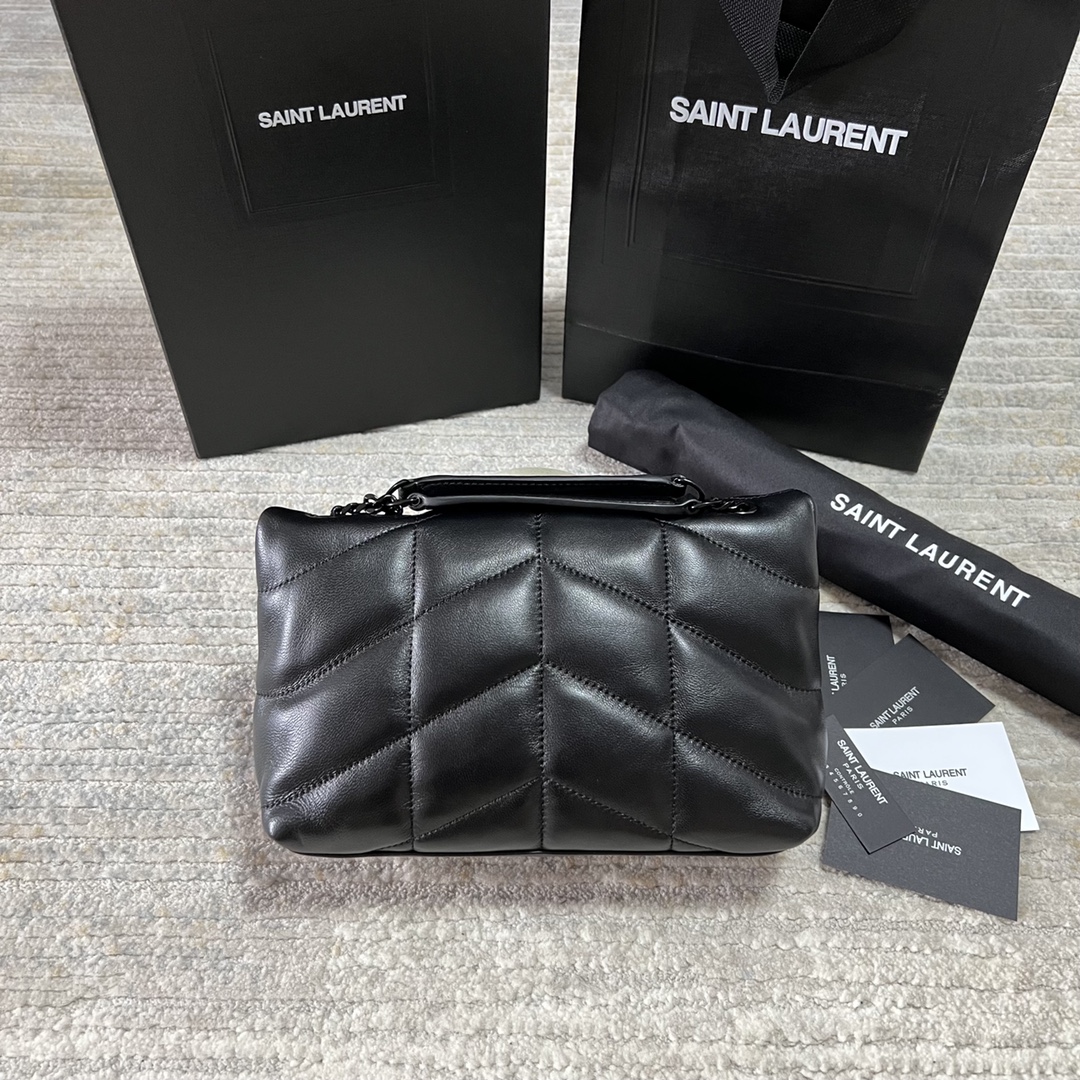 bag YSL Saint Laurent Small Loulou Shoulder Bag Full Black
