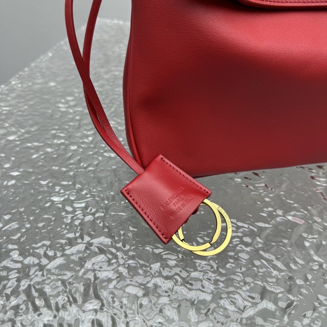Balenciaga | Bags | Balenciaga Rodeo Leather Shoulder Bag  red