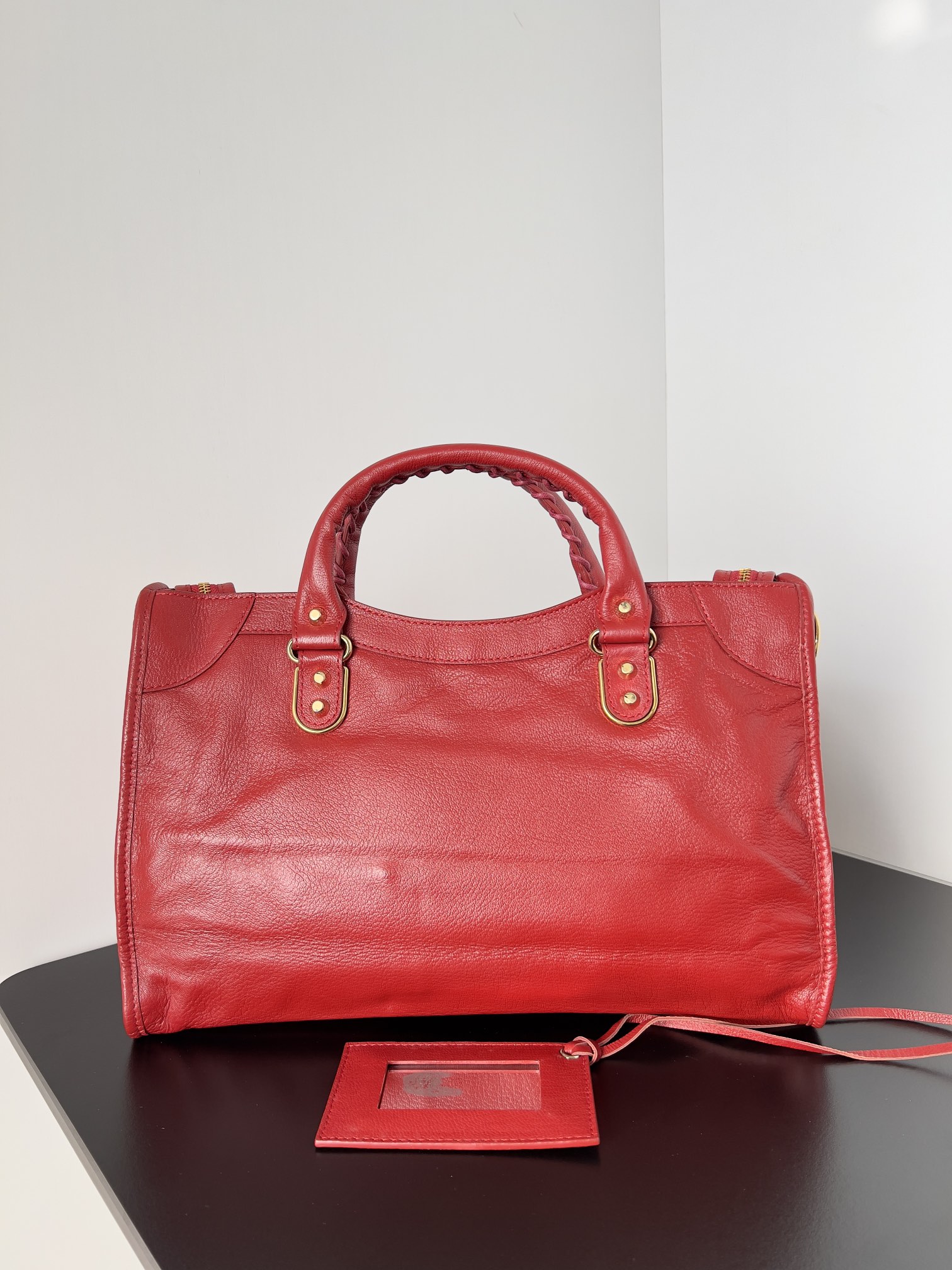 BALENCIAGA Chevre Gold Metallic Edge Hardware City