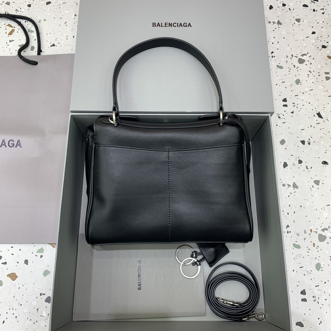 BALENCIAGA Natural Smooth Calfskin Mini Rodeo Top Handl