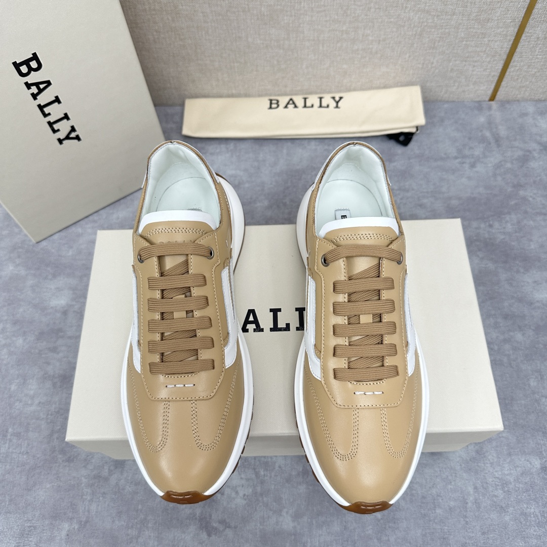 Bally Breece Leather Sneakers Beige – Men’s Luxury Casual Shoes