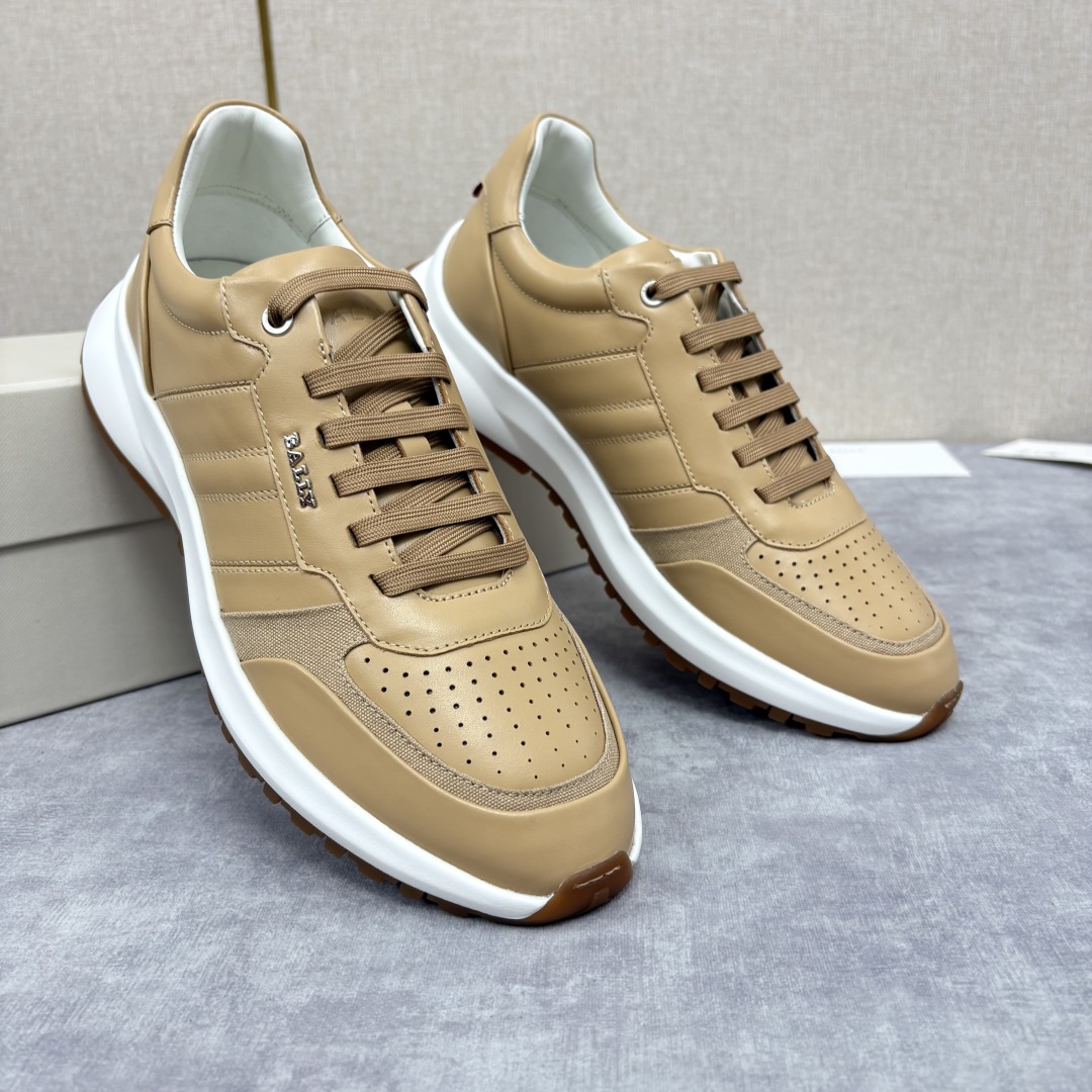 Bally Hensen Leather Sneakers Beige – Men’s Luxury Casual Shoes