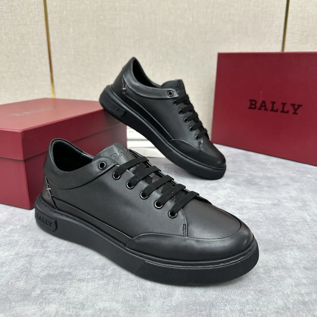 low Bally Black Leather Sneakers - Bally Black Leather Low-Top 2