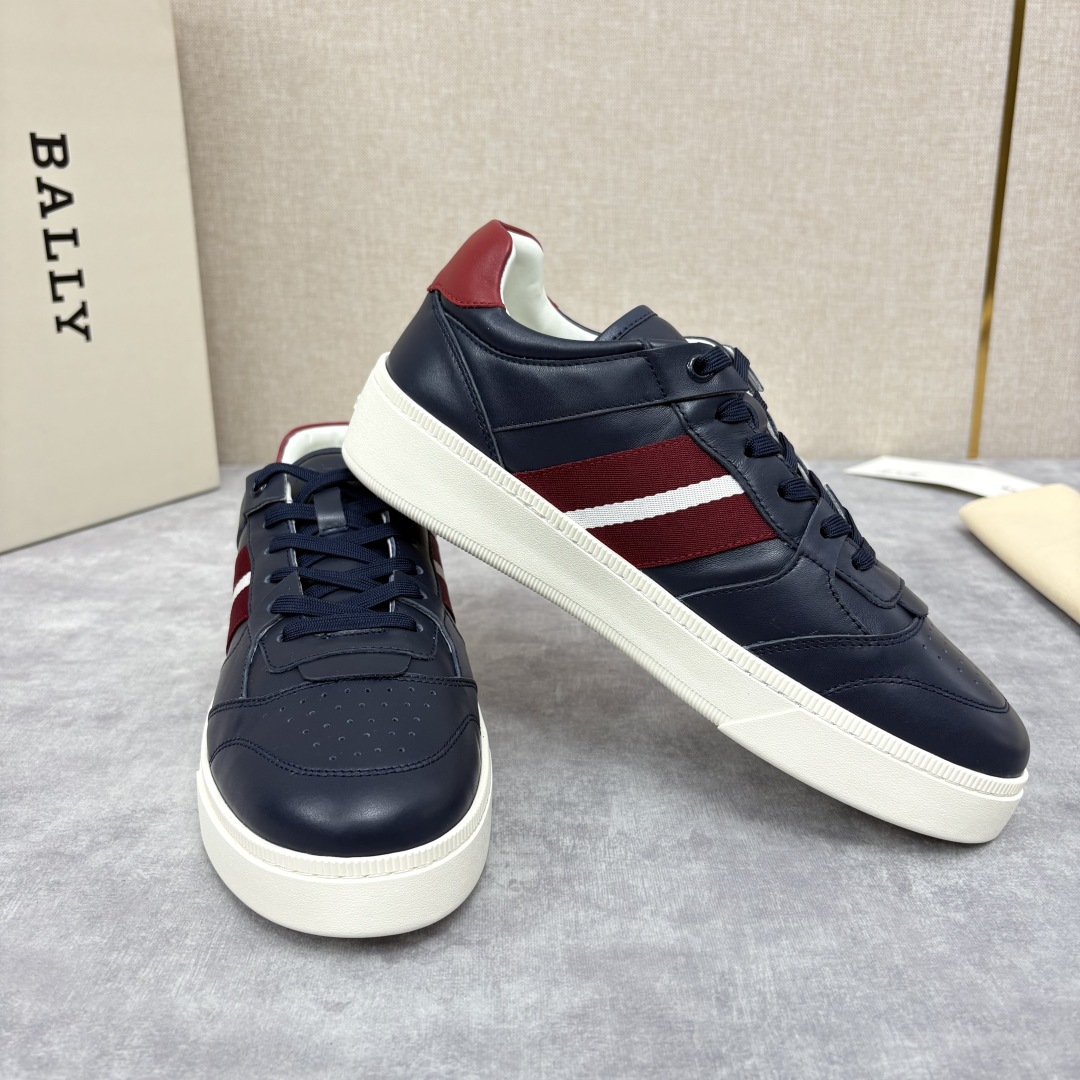 Bally Moony Calf Skin Men's Sneaker Navy/