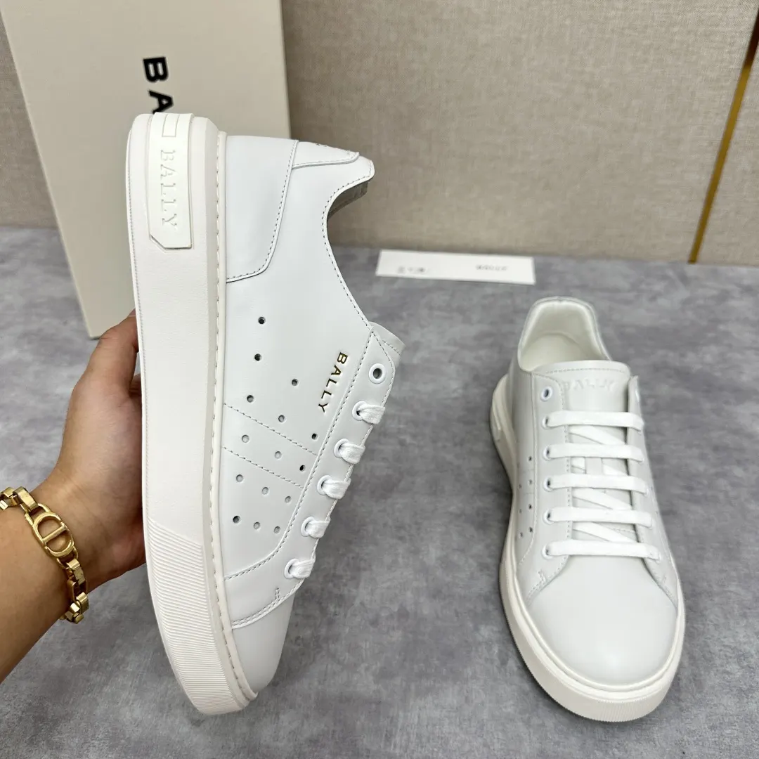 Bally White Leather Champion Sneakers - Iconic Style