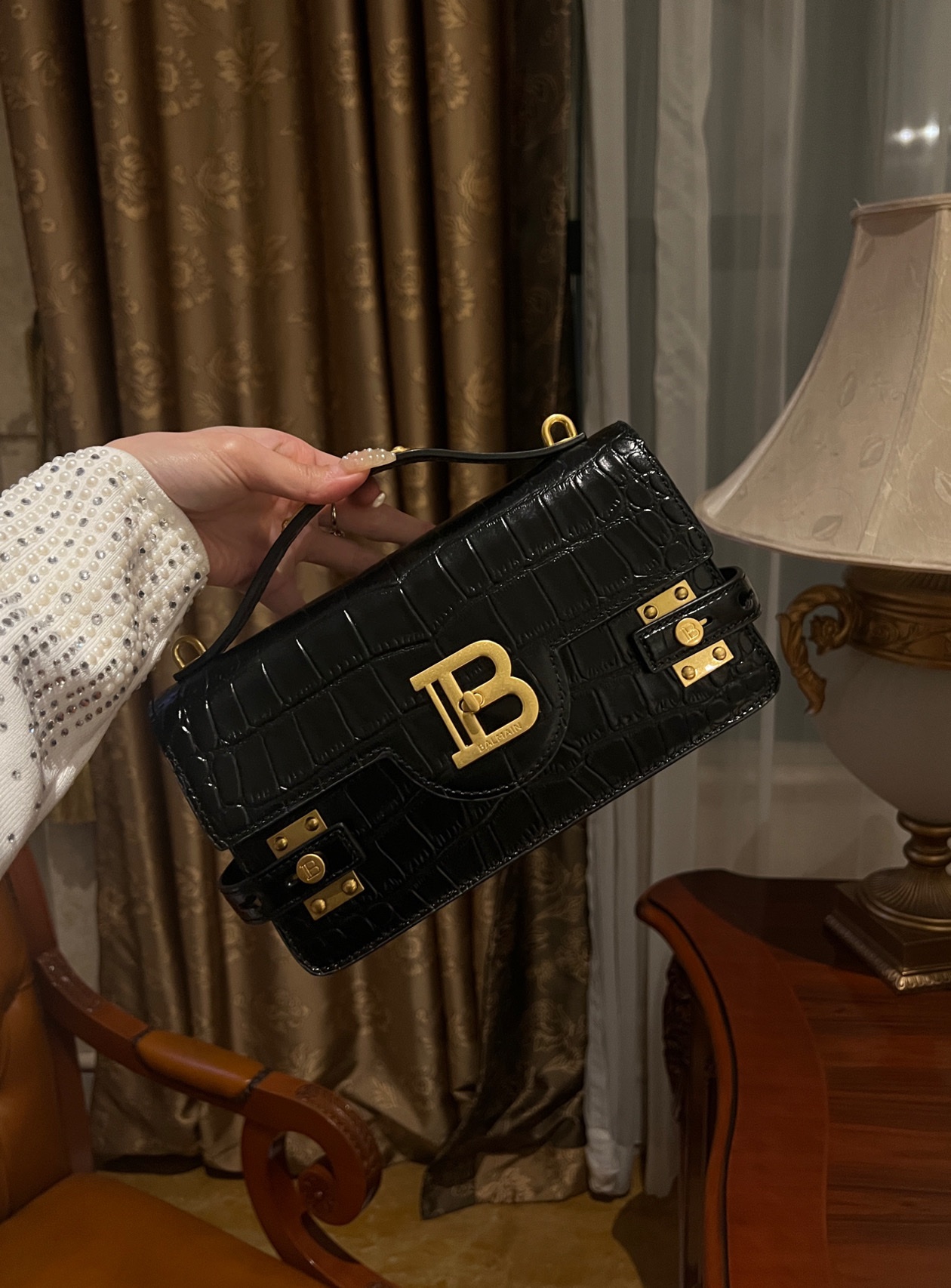 Black Leather Designer Bag - Luxury Handbag