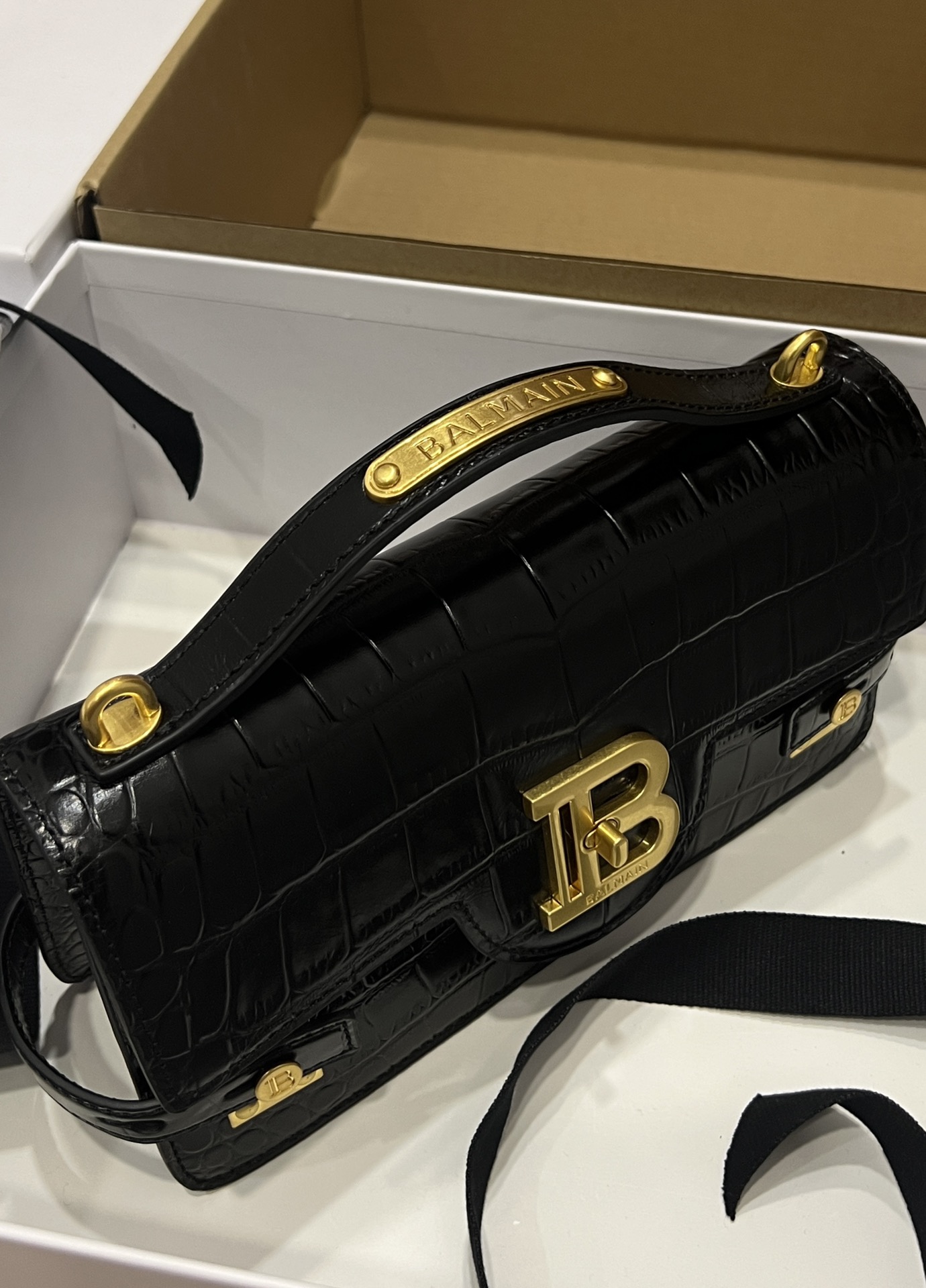 Balmain Black Leather Bag - Luxury Designer Handbag