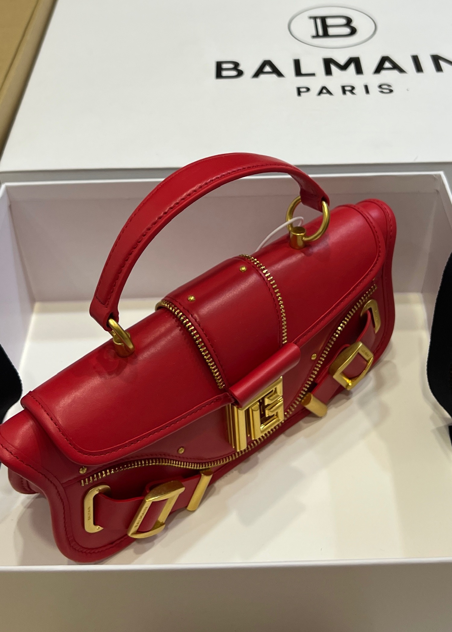 Red Designer Bag - Balmain Inspired Luxury Handbag