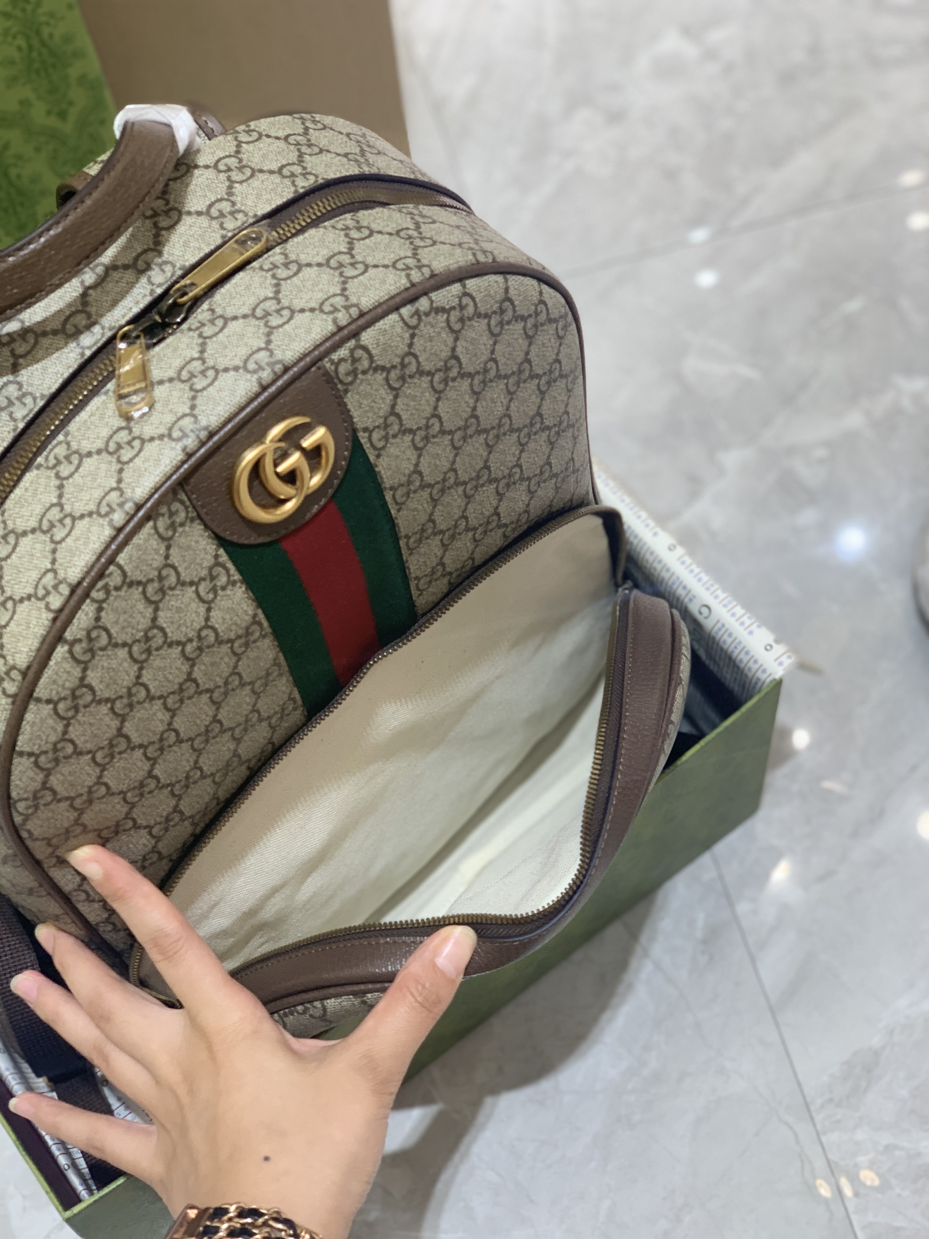 Balo Gucci Ophidia Gg Backpack ‘Beige’