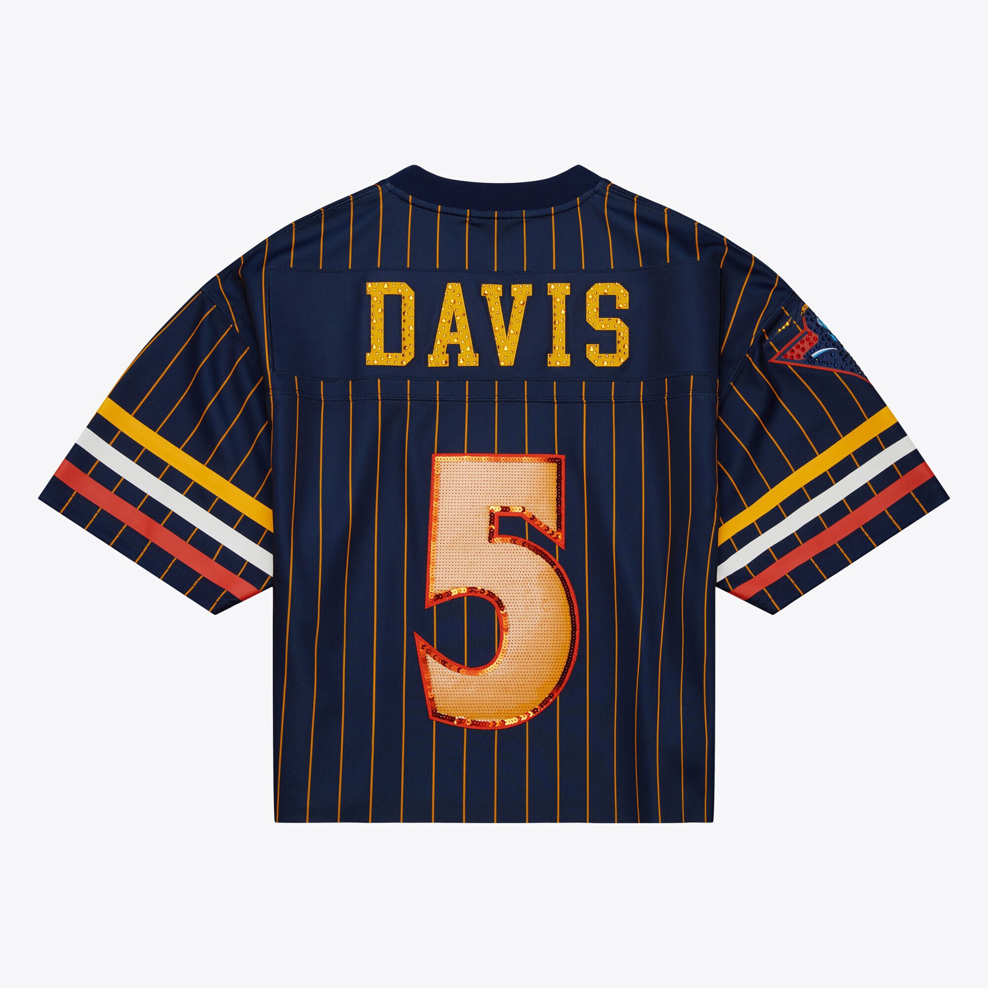 Mitchell & Ness DANNIJO Sequin Cropped Jersey - Premium Warriors #5 2015 Finals
