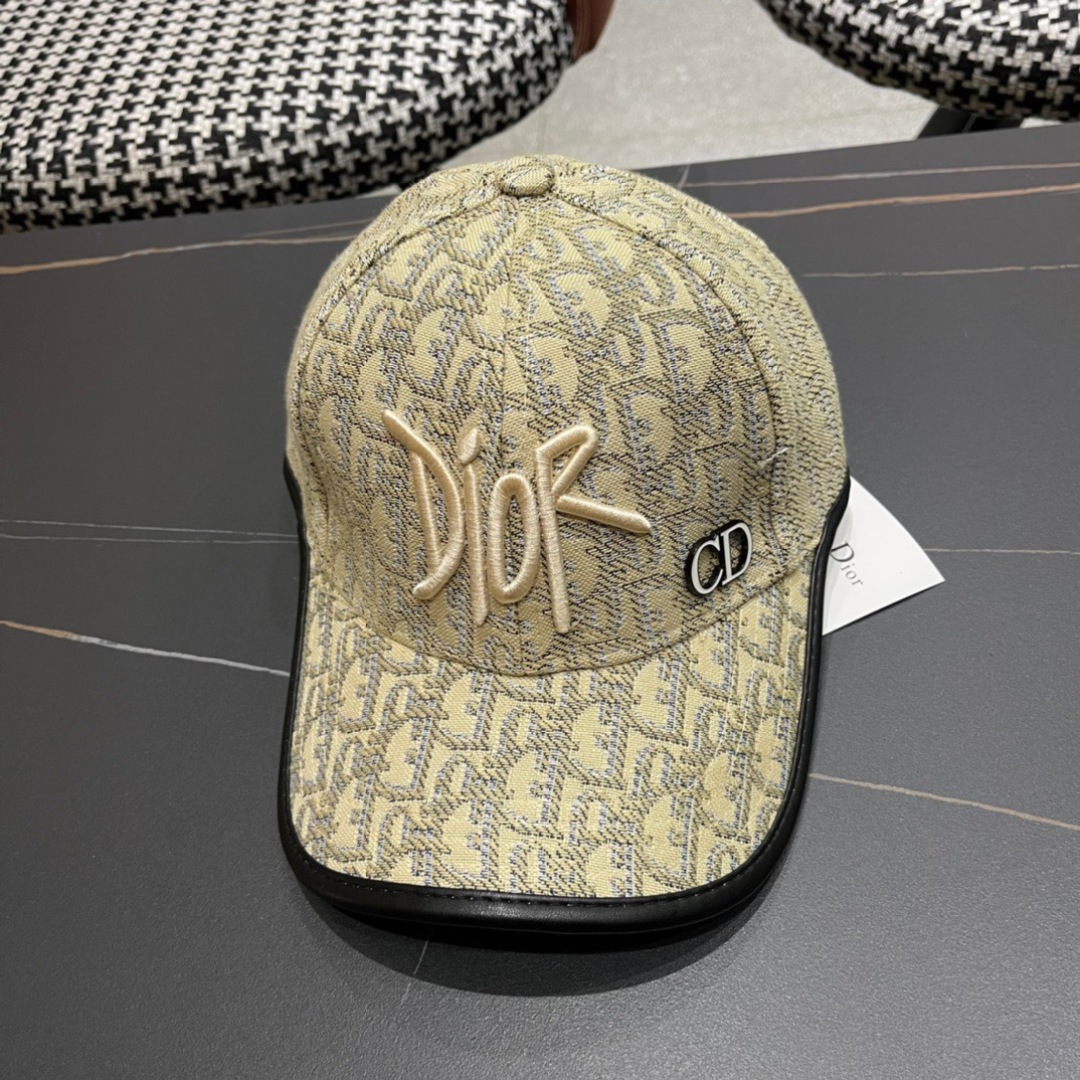 Dior Beige Oblique Cap - Dior Beige Oblique Canvas Baseball Cap
