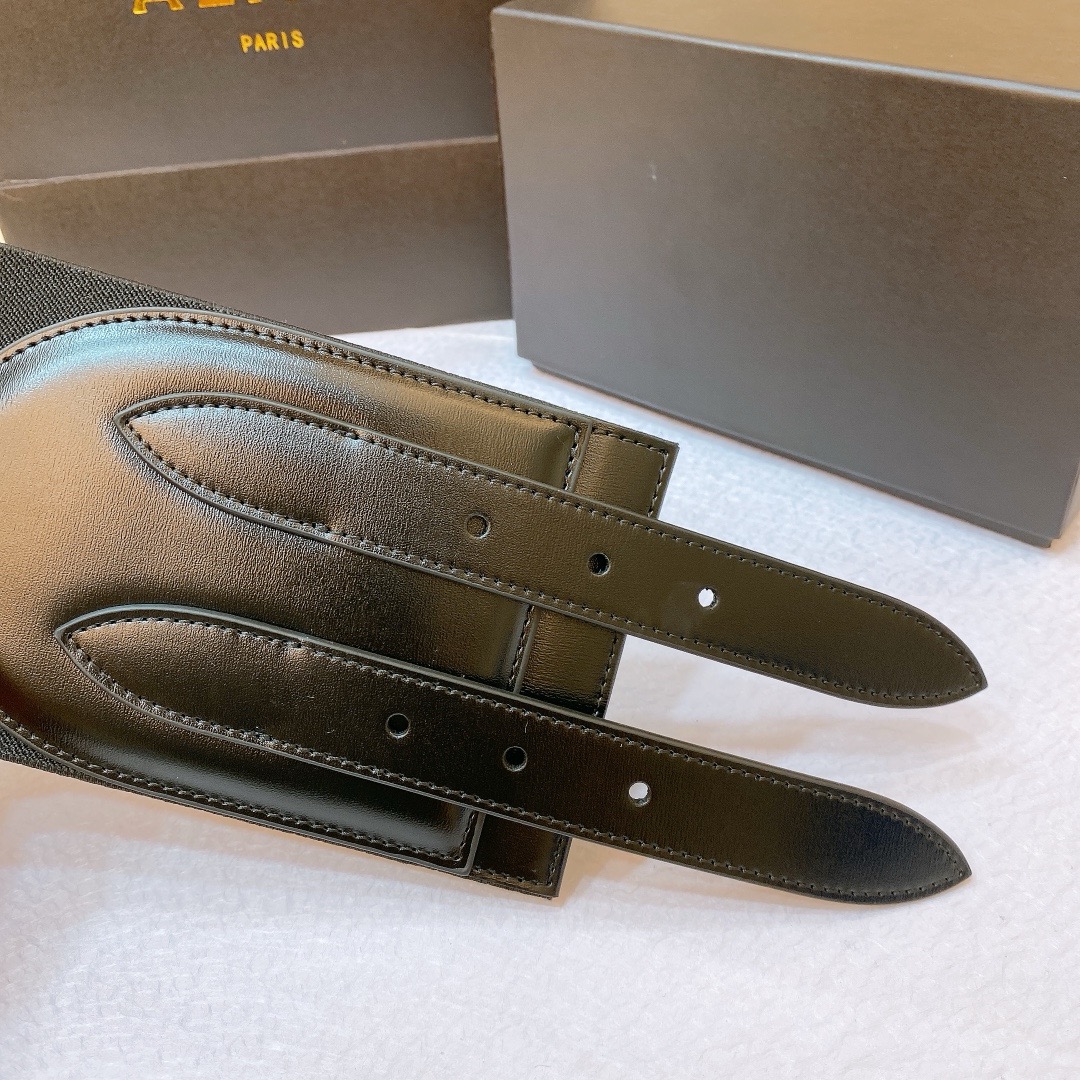 Belt Alaïa Black size 80 cm in Cotton