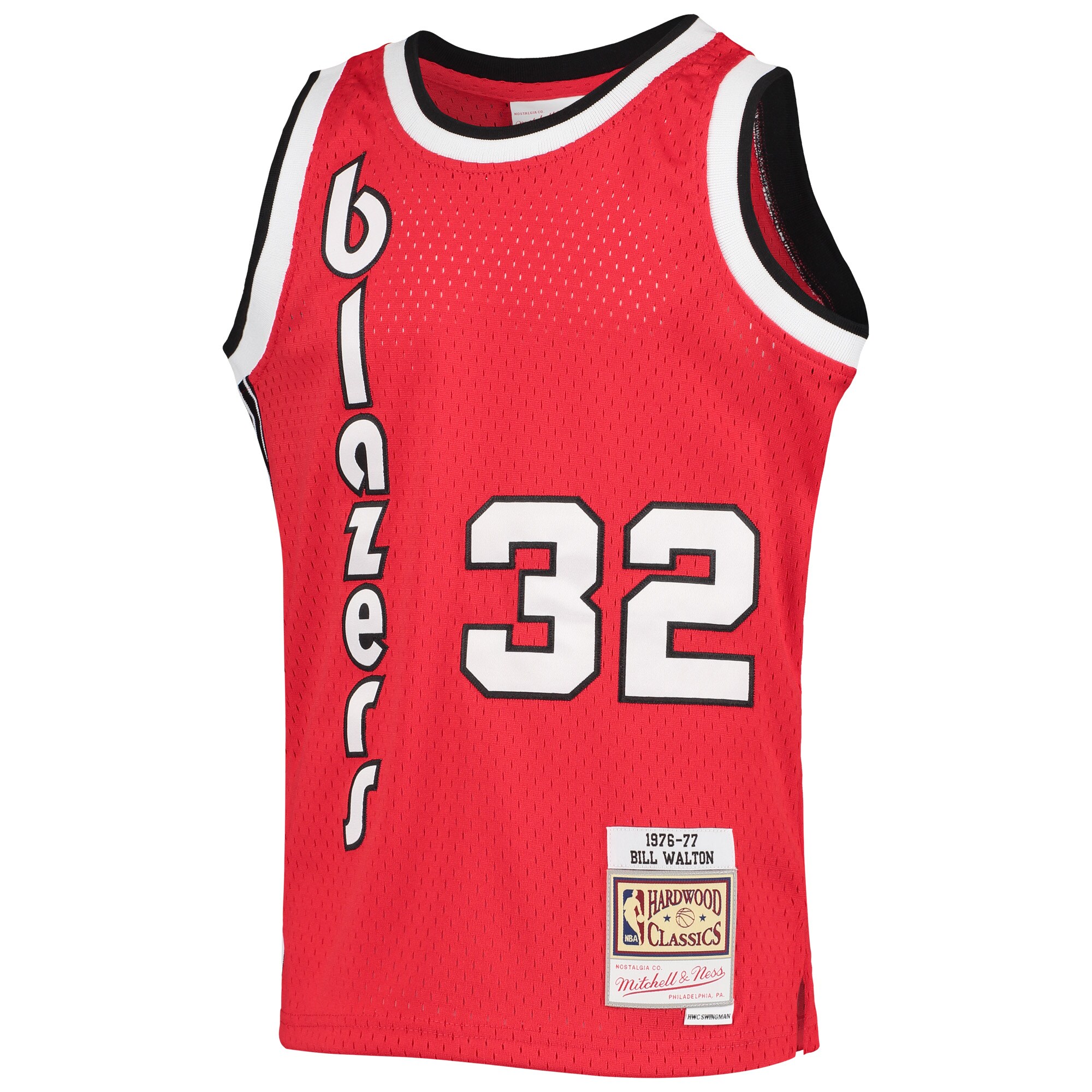 Bill Walton Portland Trail Blazers Mitchell & Ness Youth 1976/77 Hardwood Classics Swingman Jersey - Black