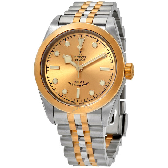 Black Bay 32 Automatic Champagne Dial Two-tone Yellow Gold Ladies Watch