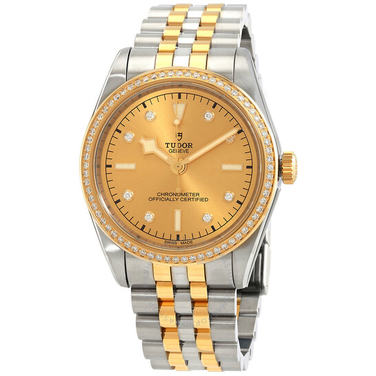 Black Bay 39 S&G Automatic Chronometer Diamond Champagne Dial Men's Watch