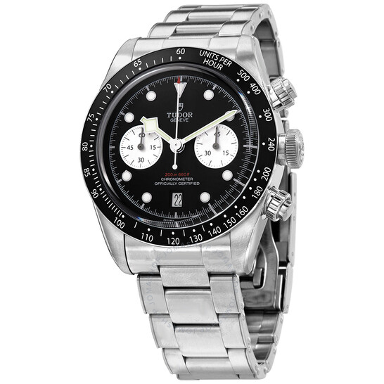 Black Bay Chrono Chronograph Automatic Chronometer Black "Panda" Dial Men's Watch