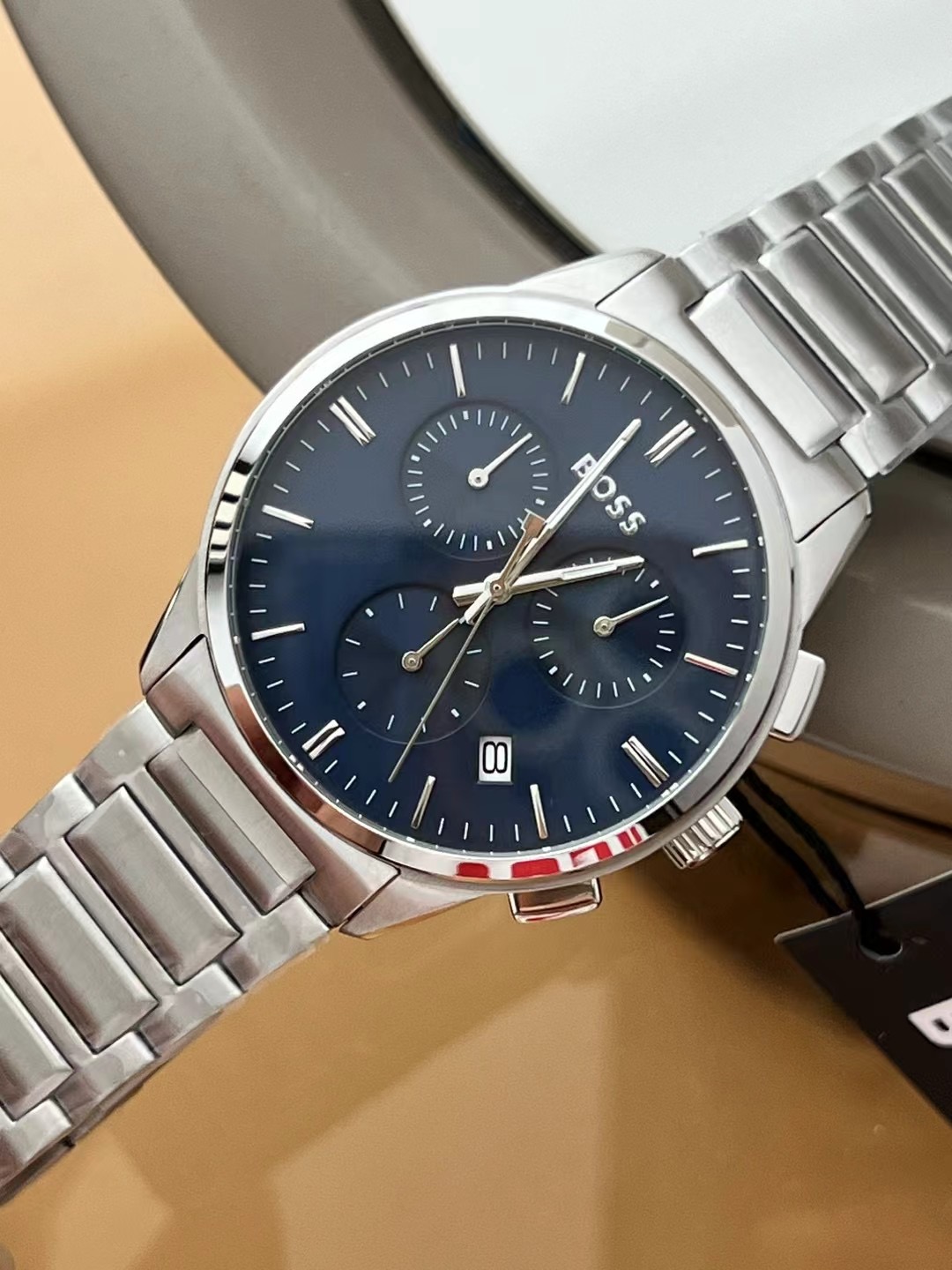 BOSS Blue Dial Watch - BOSS Ocean Edition Blue Dial - Silver Steel - Image 3