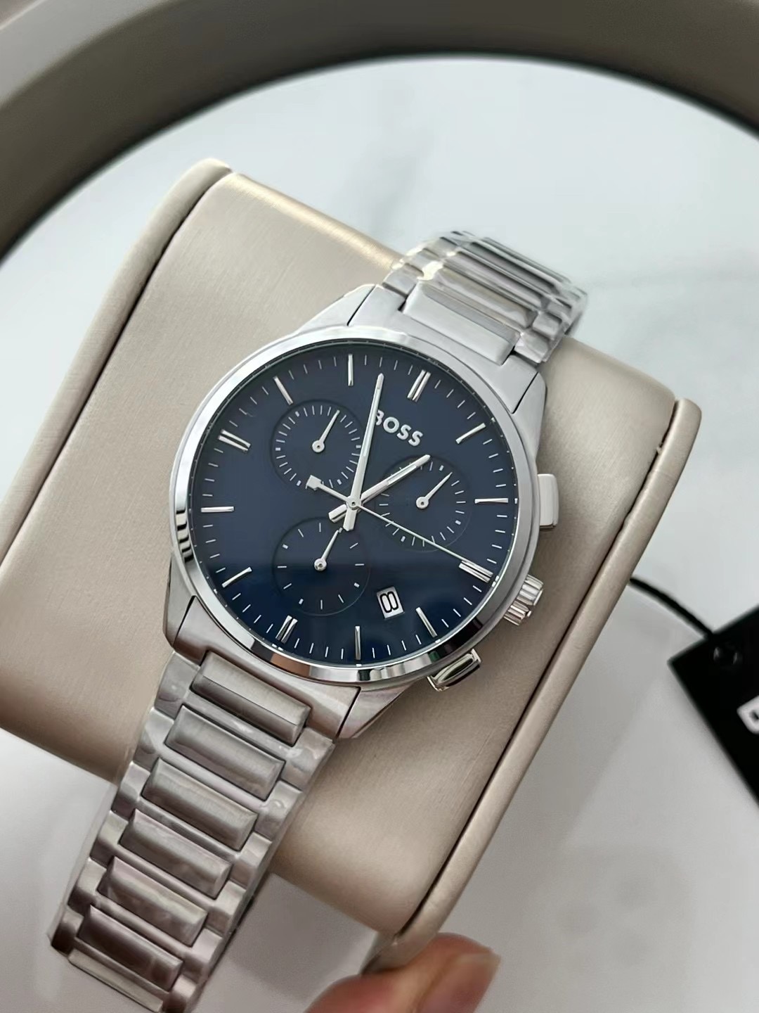BOSS Blue Dial Watch - BOSS Ocean Edition Blue Dial - Silver Steel - Image 6